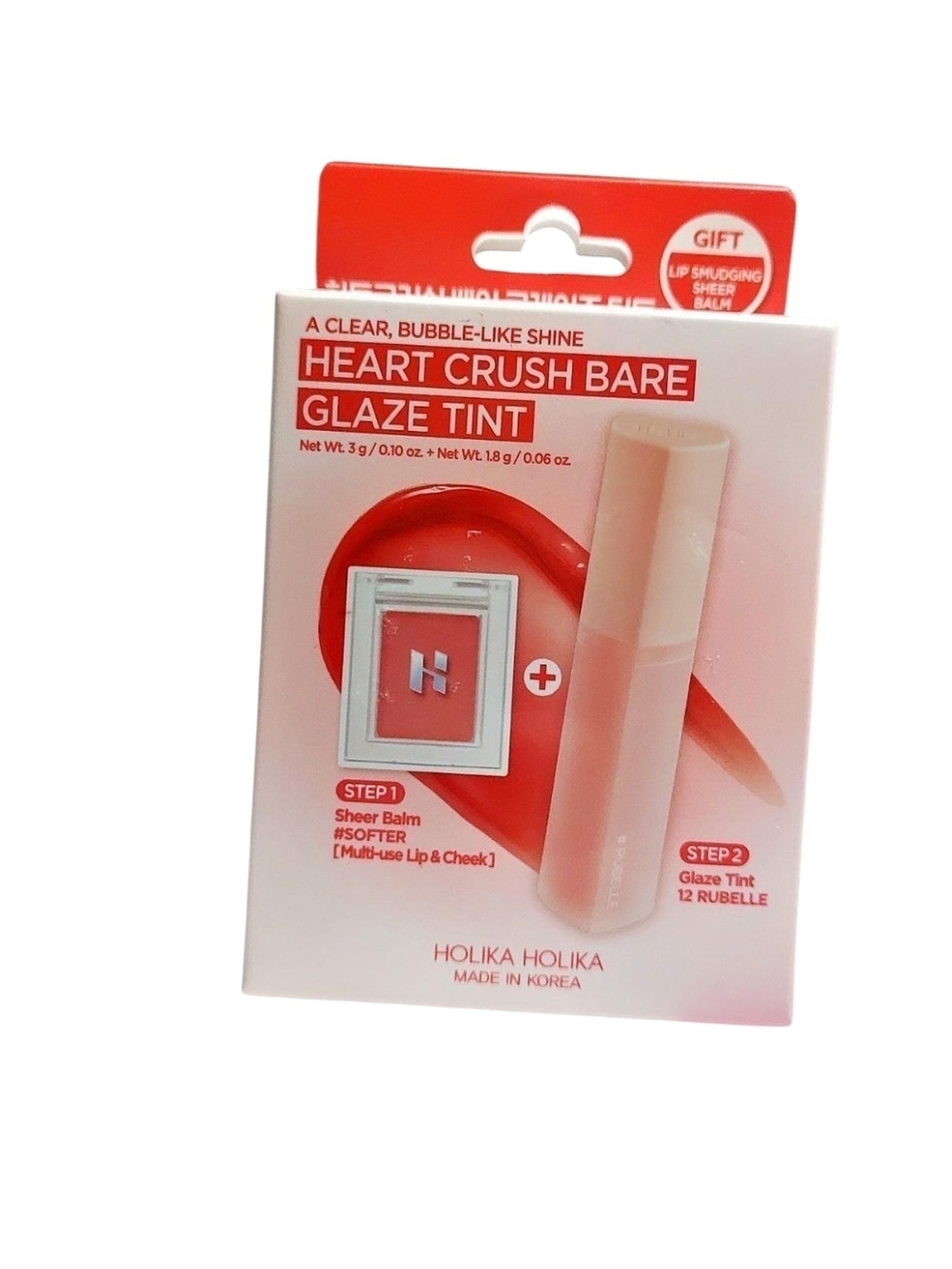 Holika Holika Heart Crush Bare Glaze Tint 12 Rubelle - Pink